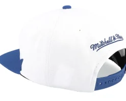Tampa Bay Lightning Vintage Sharktooth White/Blue Snapback - Mitchell & Ness