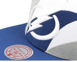 Tampa Bay Lightning Vintage Sharktooth White/Blue Snapback - Mitchell & Ness
