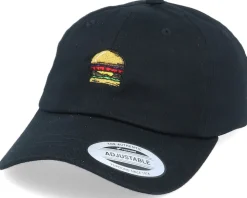 Tasty Burger Organic Dad Cap Black Adjustable - Iconic