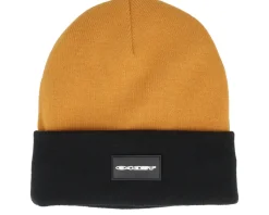 Tc Stretch Logo Beanie Blackout/Amber Yellow Cuff - Oakley