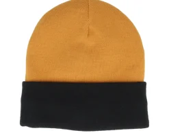 Tc Stretch Logo Beanie Blackout/Amber Yellow Cuff - Oakley