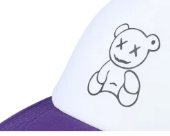 Teddy White/Purple Foam Trucker - Iconic