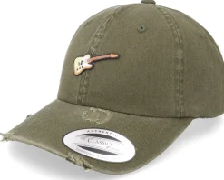 Tele Guitar Patch Olive Destroyed Dad Cap