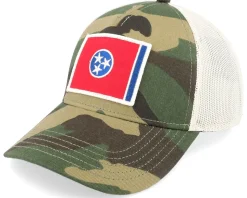 Tennessee Twill Valin Ptch Ivory/Camo Trucker - American Needle
