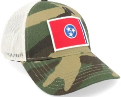 Tennessee Twill Valin Ptch Ivory/Camo Trucker - American Needle