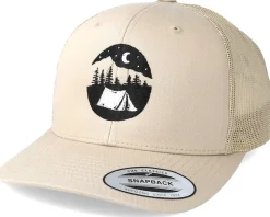 Tent Logo Beige Trucker - Wild Spirit