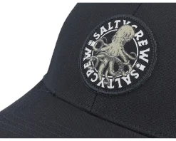 Tentacles Retro Black Trucker - Salty Crew