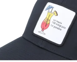 Tequila Sunrise Cocktail Patch Black Trucker - Iconic