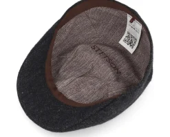 Texas 1 Wool Herringbone Black Flat Cap - Stetson