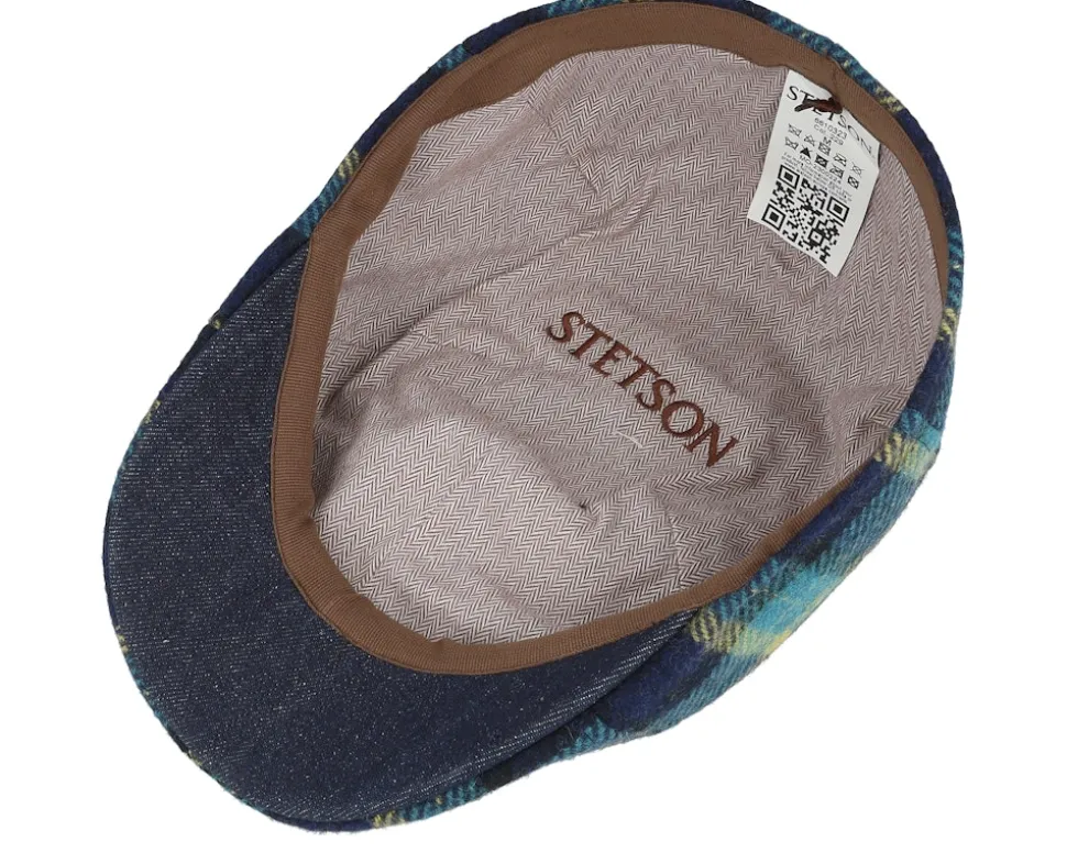 Texas Check Wool Flat Cap - Stetson