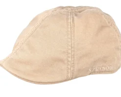 Texas Cotton Beige Flat Cap - Stetson