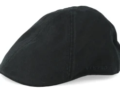Texas Cotton Black Flat Cap - Stetson