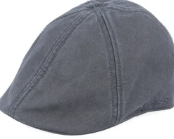 Texas Cotton Vintage Black Flat Cap - Stetson