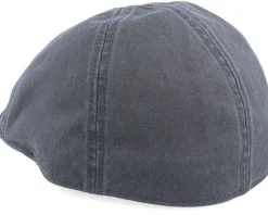 Texas Cotton Vintage Black Flat Cap - Stetson