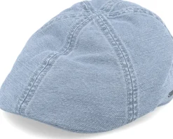 Texas Cotton/Linen Blue Flat Cap - Stetson