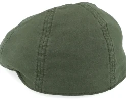 Texas Delave Organic Cotton Forest Green Flat Cap - Stetson
