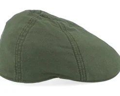 Texas Delave Organic Cotton Forest Green Flat Cap - Stetson