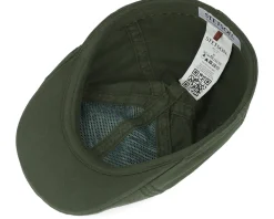 Texas Delave Organic Cotton Forest Green Flat Cap - Stetson