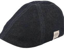 Texas Denim Black Flat Cap - Stetson