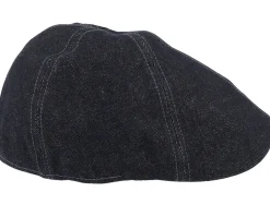 Texas Denim Black Flat Cap - Stetson
