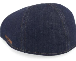 Texas Denim Sustainable Dark Denim Flat Cap - Stetson