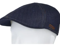 Texas Denim Sustainable Dark Denim Flat Cap - Stetson