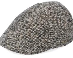 Texas Duck Shape Texas Donegal Khaki Flat Cap - Stetson