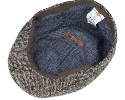 Texas Duck Shape Texas Donegal Khaki Flat Cap - Stetson