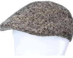 Texas Duck Shape Texas Donegal Khaki Flat Cap - Stetson