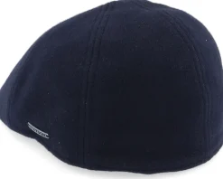 Texas Duck Shape Texas Wool/Cashmere Navy Flat Cap - Stetson