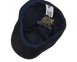 Texas Goat Suede Black Flat Cap - Stetson