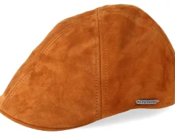 Texas Goat Suede Light Brown Flat Cap - Stetson