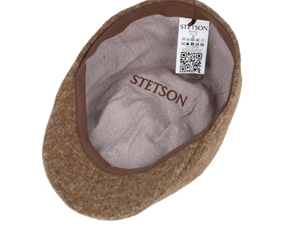 Texas Jersey Cognac Melange Flat Cap - Stetson