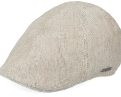 Texas Linen Beige Flat Cap - Stetson
