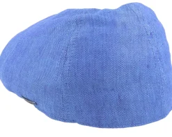 Texas Linen Herringbone Blue Flatcap - Stetson