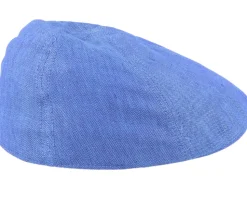 Texas Linen Herringbone Blue Flatcap - Stetson