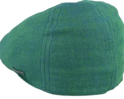 Texas Linen Herringbone Green Flat Cap - Stetson
