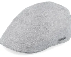 Texas Linen Light Grey Flat Cap - Stetson