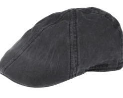 Texas Organic Cotton Dark Grey Flat Cap - Stetson