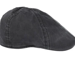 Texas Organic Cotton Dark Grey Flat Cap - Stetson