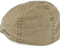 Texas Organic Cotton Khaki Flat Cap - Stetson