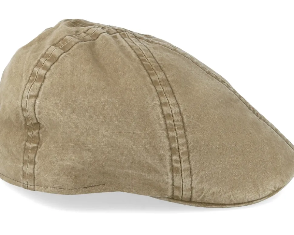 Texas Organic Cotton Khaki Flat Cap - Stetson
