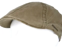 Texas Organic Cotton Khaki Flat Cap - Stetson