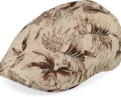 Texas Organic Linen Sustainable Beige Flat Cap - Stetson