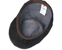 Texas Pig Skin Black Flat Cap - Stetson