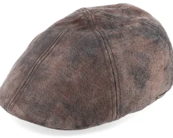 Texas Pig Skin Brown Flat Cap - Stetson