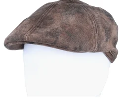 Texas Pig Skin Brown Flat Cap - Stetson