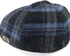 Texas Shadow Plaid Blue Flatcap - Stetson