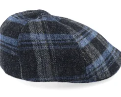 Texas Shadow Plaid Blue Flatcap - Stetson