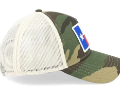 Texas Twill Valin Ptch Ivory Camo Trucker - American Needle
